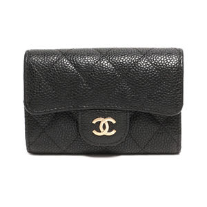 Chanel 4 Key Case Caviar Skin Matelasse Black